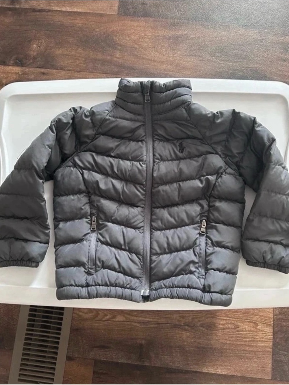 Ralph Lauren Kids Gray Quilted Puffer Jacket